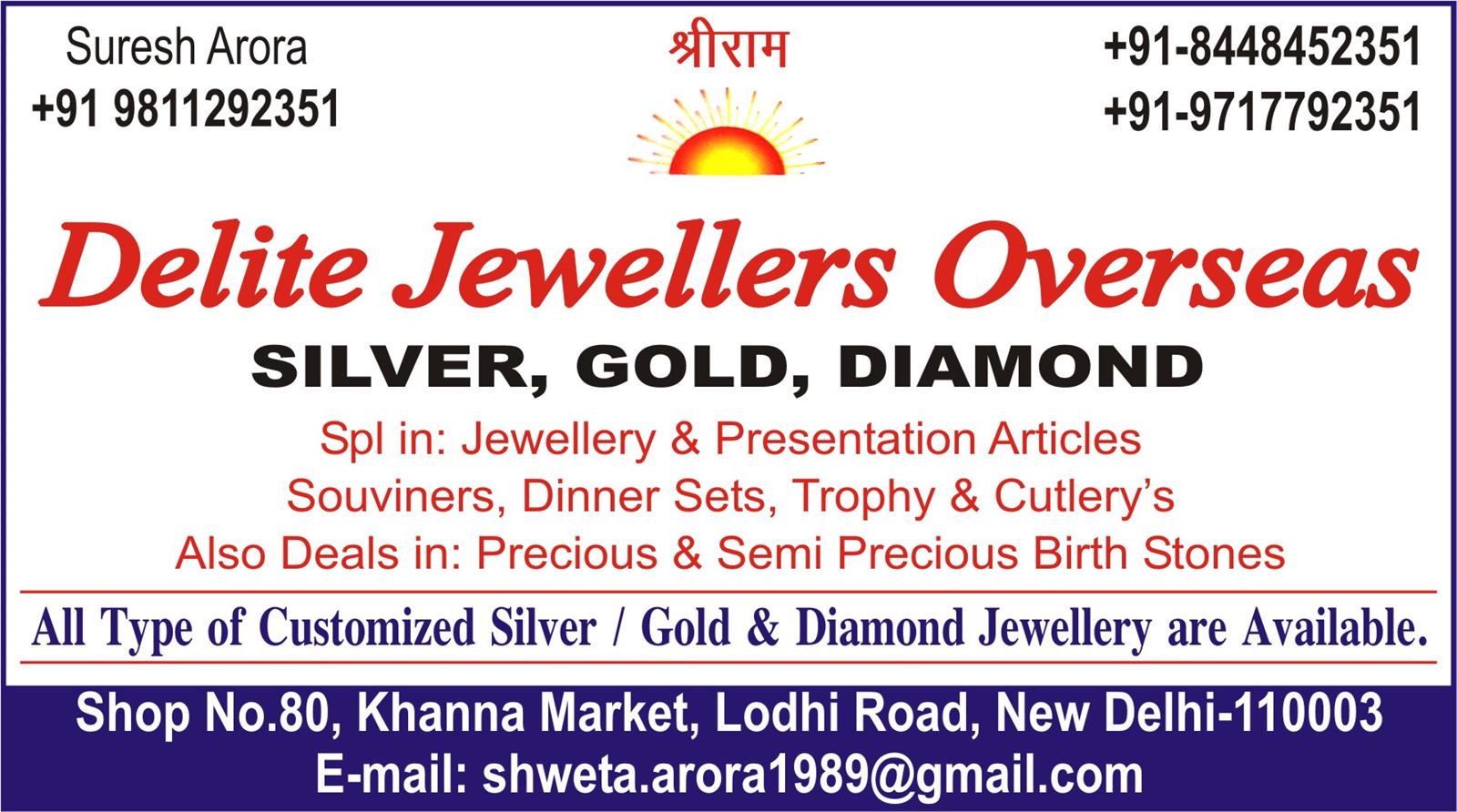 DELITE JEWELLERS OVERSEAS